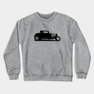 Classic American Thirties Hot Rod Car Silhouette Crewneck Sweatshirt